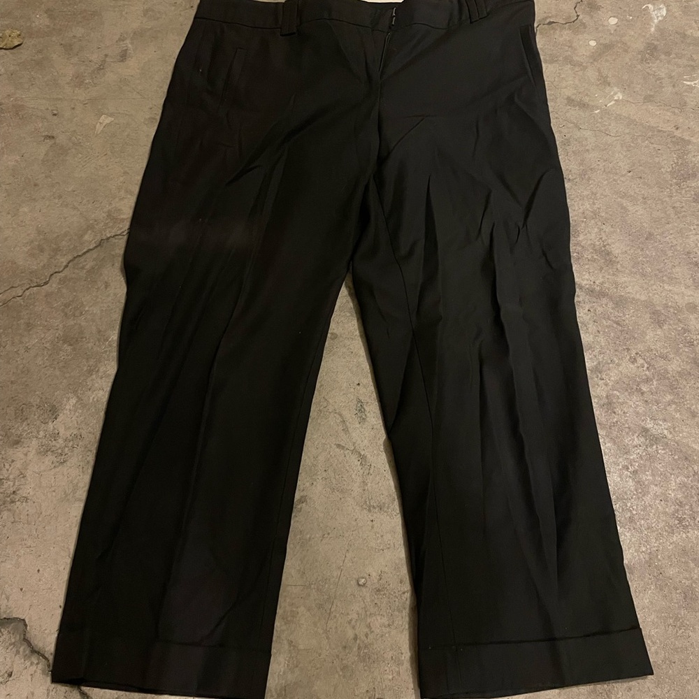 LOFT Black and Cream Dress Pants